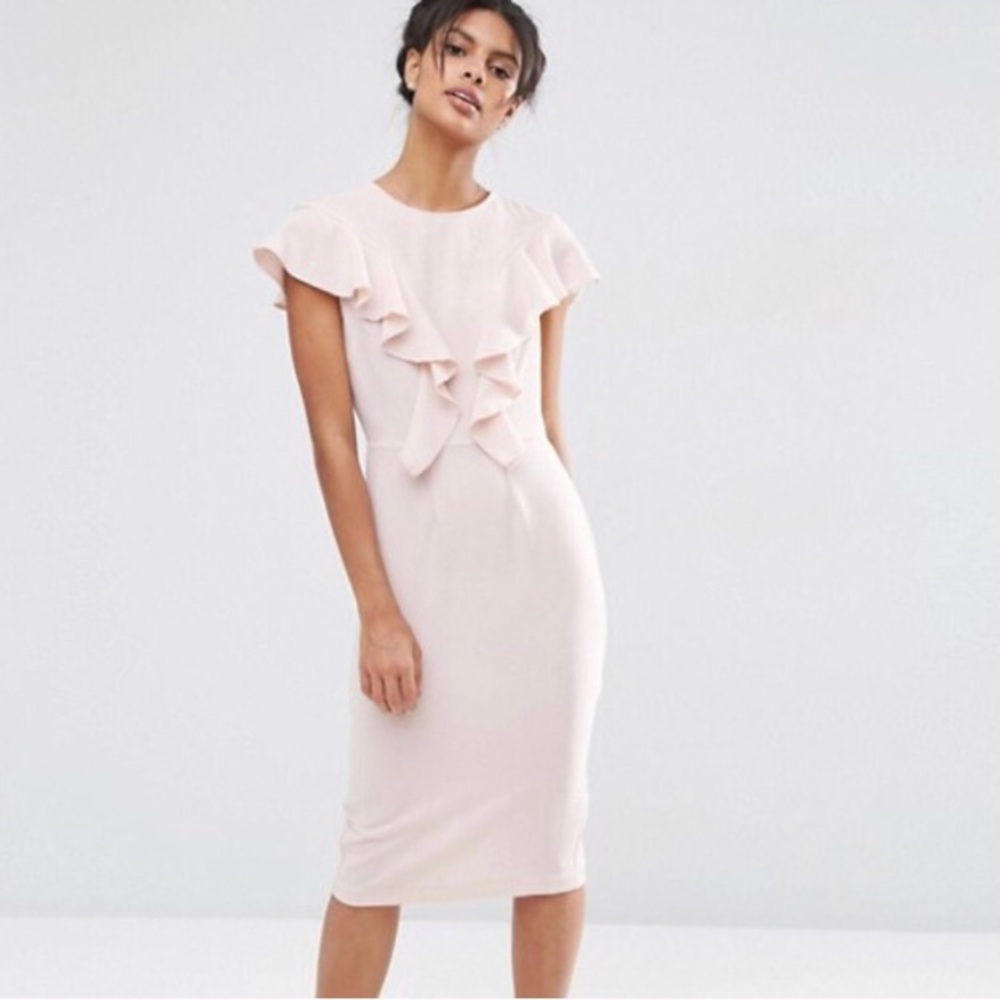 Ruffle wiggle dress
